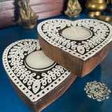 Wooden Block Tea Light Holder
Heart