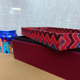 Tissue Box Ajrakh Red Zigzag