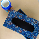 Tissue Box Ajrakh Blue