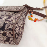 Kalamkari Flap Sling Bag Grey