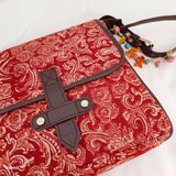 Kalamkari Flap Sling Bag Red