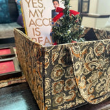 Foldable Gift Basket /Organiser Kalamkari Green