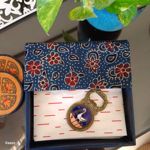 Napkin Holder Ajrakh Blue