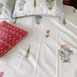 Palm Tree Handblock Printed Bedsheet