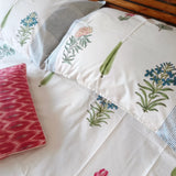 Palm Tree Handblock Printed Bedsheet