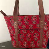 Ajrakh Tote Bag Red