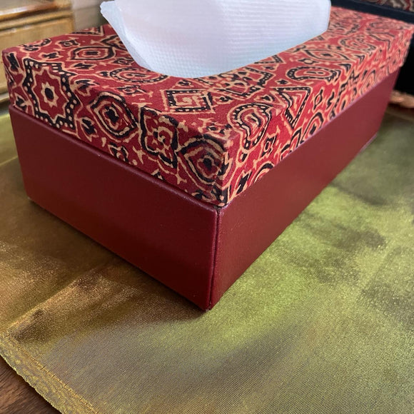 Tissue Box Red Traditional