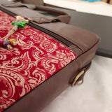 Kalamkari Laptop Bag Red Gaj