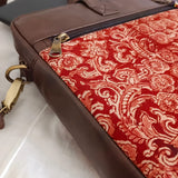 Kalamkari Laptop Bag Red Gaj