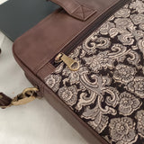 Kalamkari Laptop Bag Grey Gaj