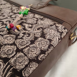 Kalamkari Laptop Bag Grey Gaj