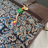 Kalamkari Laptop Bag Blue Gaj