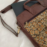 Kalamkari Laptop Bag Green Gaj