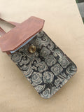 Cross-body Mobile Pouch Kalamkari Grey