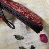 Unisex Kalamkari Square Wallet Red Gaj