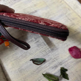 Unisex Kalamkari Square Wallet Red Gaj