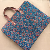 Laptop Sleeve Ajrakh Blue Bel