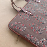 Laptop Sleeve Ajrakh Brown Stem