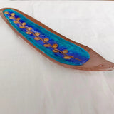 Copper Enamel Incense Stick Holder Blue