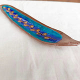 Copper Enamel Incense Stick Holder Blue