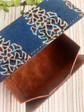 Ajrakh Foldable eyewear case Blue