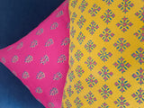 Polysilk Cushion Cover  Yellow 'Chauras'