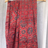 Ajrakh Modal Stole Red