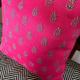 Polysilk Cushion Cover Fuschia Pink Booti