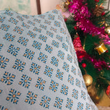 Polysilk Cushion Cover Light Blue Chauras