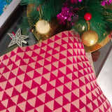 Polysilk Cushion Cover Peach Triangles