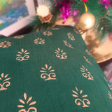 Polysilk Cushion Cover Bottle Green Booti