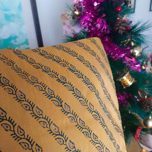 Polysilk Cushion Cover Mustard Bel