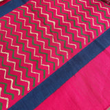 Polysilk Handblock Printed Cherry Zigzag Runner