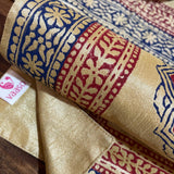 Polysilk Blockprinted Runner Dull Gold Tashkent Runner
