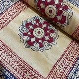 Polysilk Blockprinted Runner Dull Gold Tashkent Runner