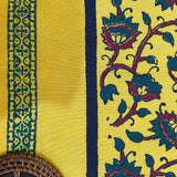 Polysilk Blockprinted Jaal Yellow Runner