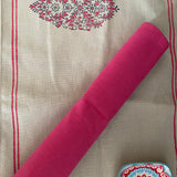 Handblock Printed Table Linen Set- Mughal motif Pink