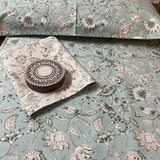 Asmani Handblock Printed Bedsheet