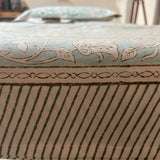 Asmani Handblock Printed Bedsheet