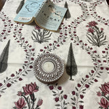 Tulips Handblock Printed Bedsheet