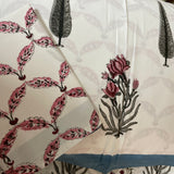 Tulips Handblock Printed Bedsheet