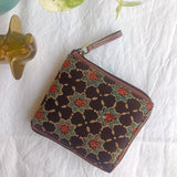 Unisex Ajrakh Square Wallet Black Star
