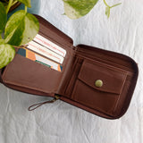 Unisex Kalamkari Square Wallet Blue Gaj