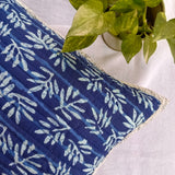 Quilted Cotton Cushion Cover 'Foliage'