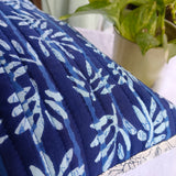 Quilted Cotton Cushion Cover 'Foliage'