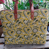 Laptop Sleeve Kalamkari Yellow