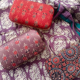 Box Clutch Ajrakh Modal Red (Round Edge)