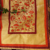 Handblock Printed Table Runner Golden Kamal Jaal