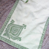 Handblock Printed Cotton Table Runner Light Lime green -Boota