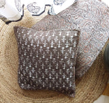 Cotton Quilted Cushion Cover Ashbrown ' Paudha'